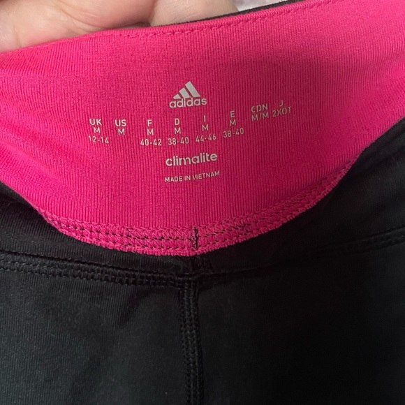 Adidas Climalite Cropped Leggings Black Size Medium - Picture 5 of 6